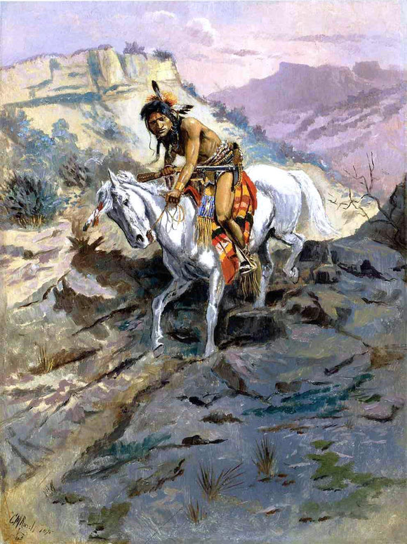  Charles Marion Russell An Alert - Art Print