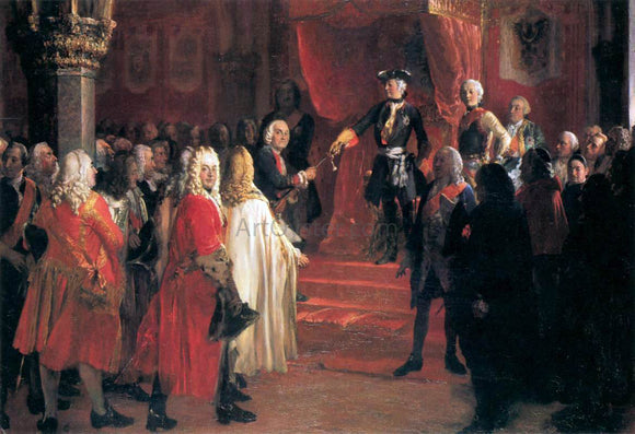  Adolph Von Menzel The Allegiance of the Silesian Diet before Frederick II in Breslau - Art Print