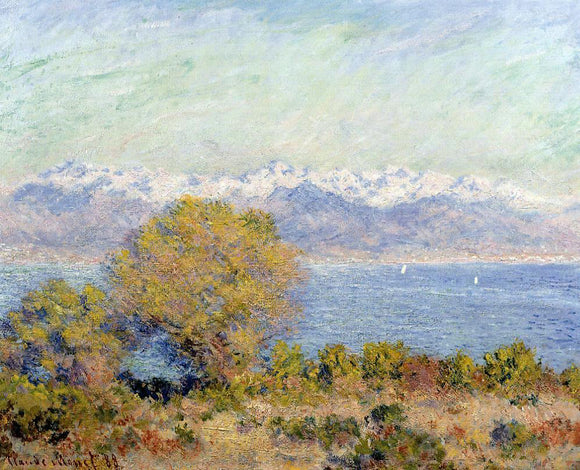  Claude Oscar Monet The Alps Seen from Cap d'Antibes - Art Print