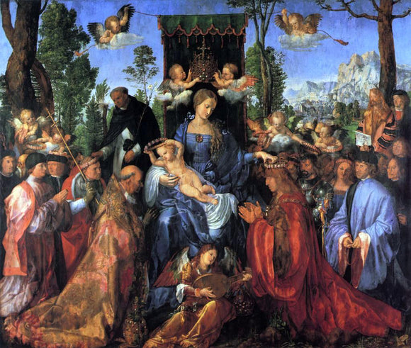  Albrecht Durer The Altarpiece of the Rose Garlands - Art Print