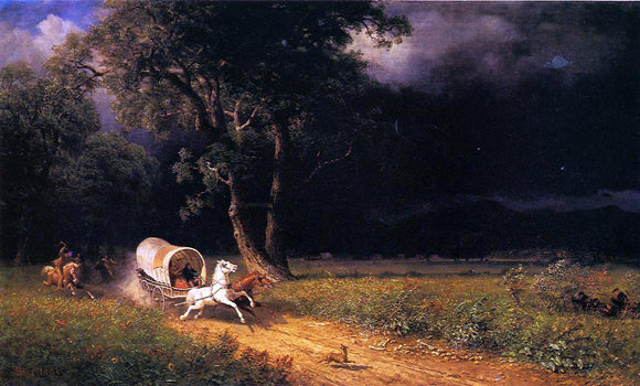  Albert Bierstadt The Ambush - Art Print