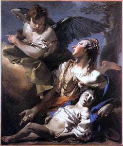  Giovanni Battista Tiepolo The Angel Succouring Hagar - Art Print