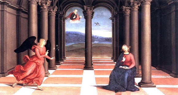 Raphael The Annunciation (Oddi altar, predella) - Art Print