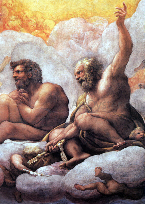  Correggio The Apostles Peter and Paul, Detail of Cupola Fresco - Art Print