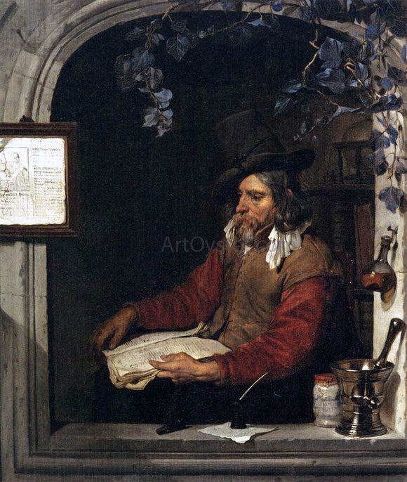  Gabriel Metsu The Apothecary (The Chemist) - Art Print