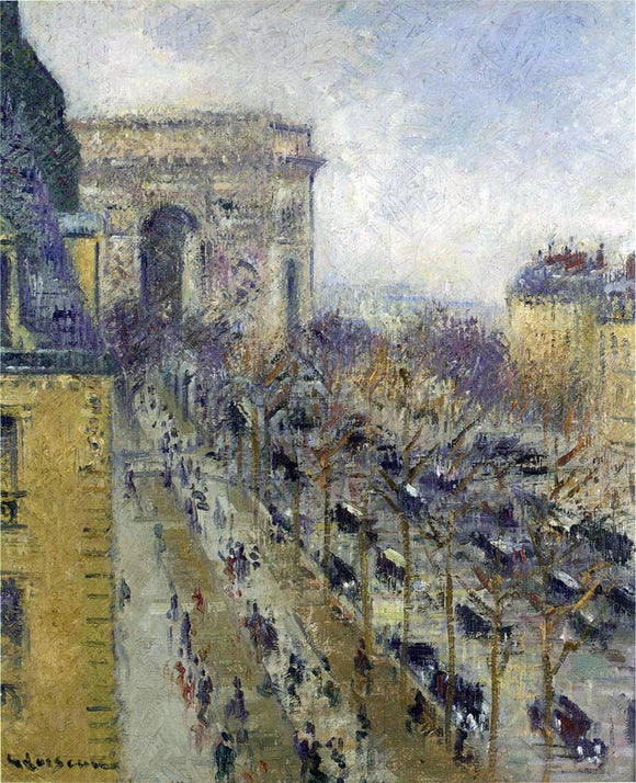  Gustave Loiseau The Arc de Triomphe - Friedland Avenue - Art Print