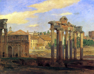  Constantin Hansen The Arch of Septumius Severus and the Temple of Concord - Art Print