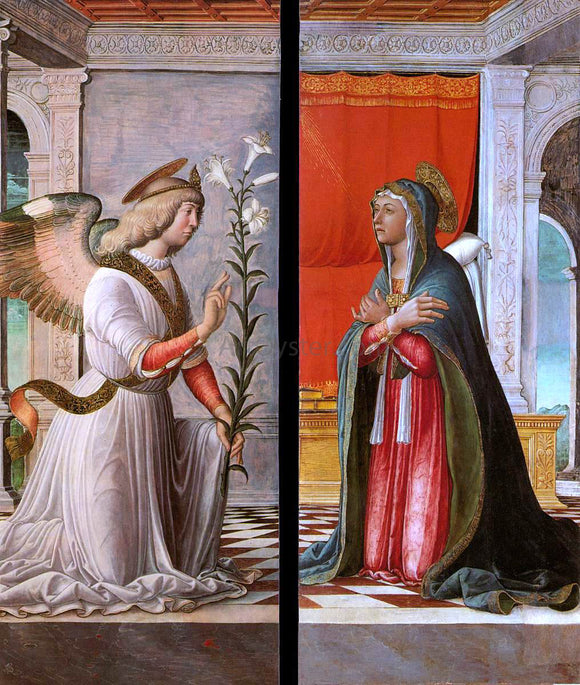 Jacopo Da montagnana The Archangel Gabriel and the Virgin Annunciate - Art Print