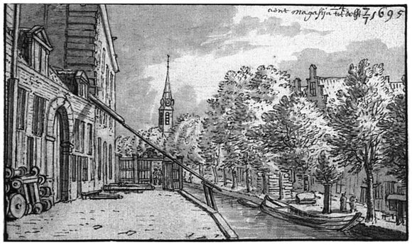  Josua De Grave The Armamentarium on De Geer Canal, Delft - Art Print