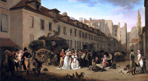 Louis Leopold Boilly The Arrival of a Stage-Coach in the Courtyard of the Messageries - Art Print