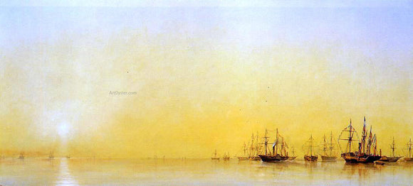  Francois Barry The Arrival of Queen Victoria's Yacht in Treport - Art Print