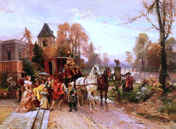  Cesare-Auguste Detti The Arrival of the Baby - Art Print