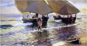  Joaquin Sorolla Y Bastida The arrival of the Boats - Art Print
