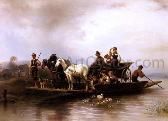 Wilhelm Alexander Meyerheim The Arrival of the Ferry - Art Print