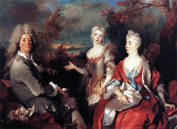  Nicolas De Largilliere The Artist and his Family - Art Print