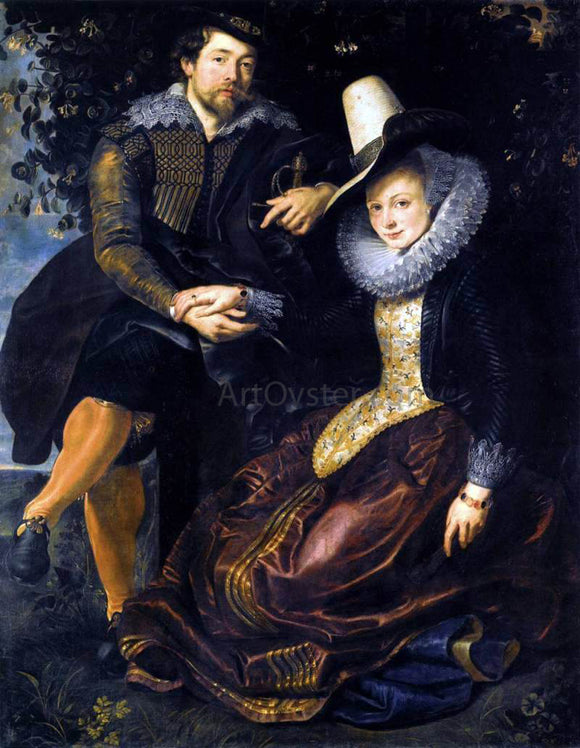  Peter Paul Rubens The Artist and His First Wife, Isabella Brant, in the Honeysuckle Bower - Art Print