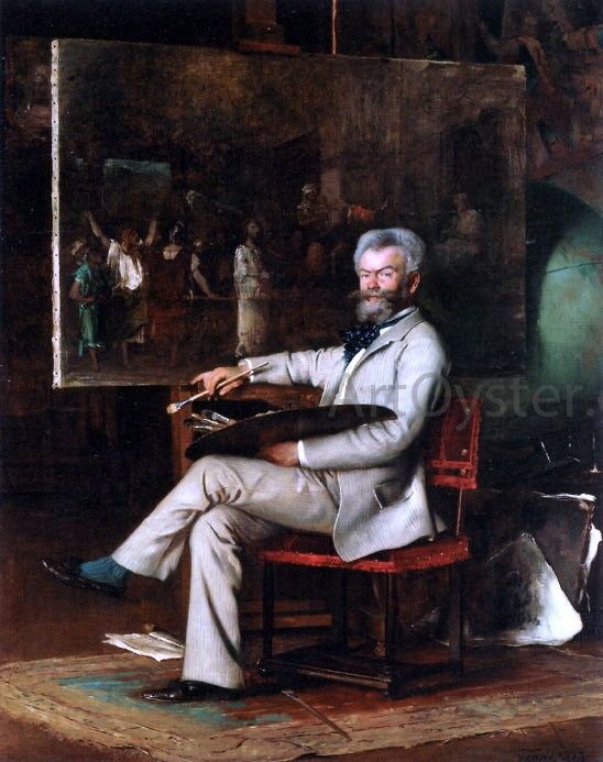  Hans Temple The Artist Munkaczy in his Studio - Art Print