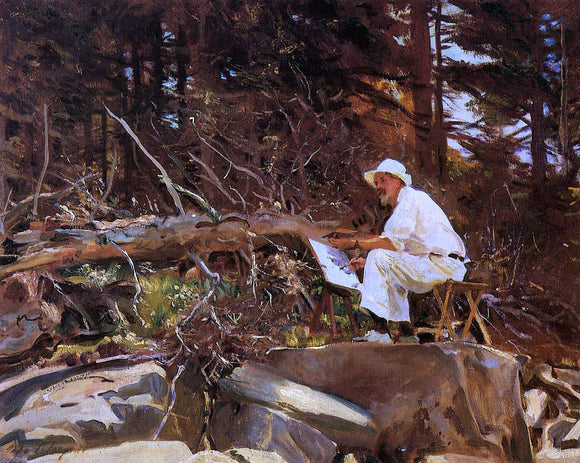  John Singer Sargent The Artist Sketching - Art Print