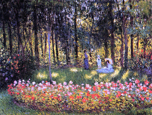  Claude Oscar Monet The Artist's Family in the Garden - Art Print
