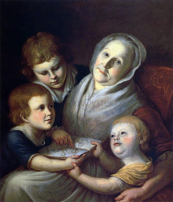  Charles Willson Peale The Artist's Mother, Mrs. Charles Peale, and Her Grandchildren - Art Print