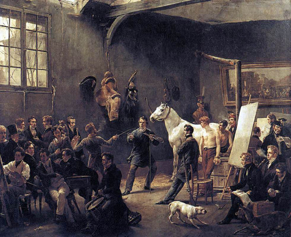  Horace Vernet The Artist's Studio - Art Print