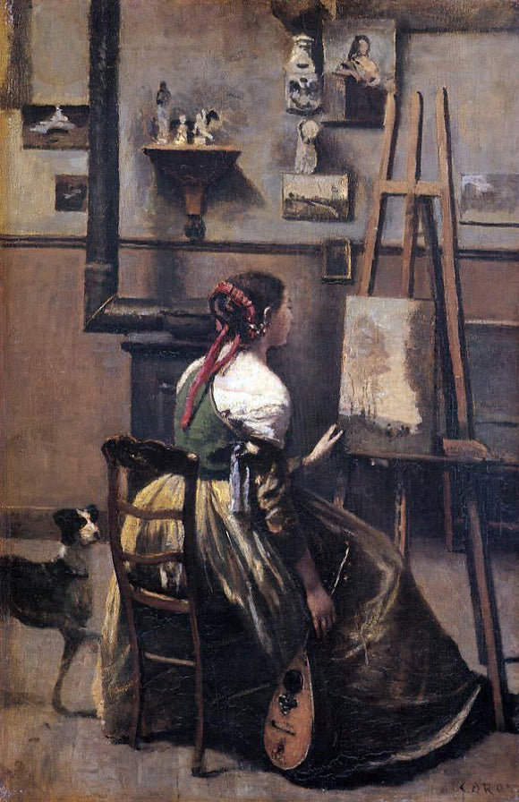  Jean-Baptiste-Camille Corot The Artist's Studio - Art Print