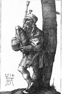  Albrecht Durer The Bagpiper - Art Print