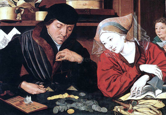  Marinus Van Reymerswaele The Banker and His Wife - Art Print