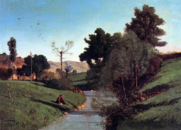  Paul-Camille Guigou The Banks of the Aiguebrun - Art Print