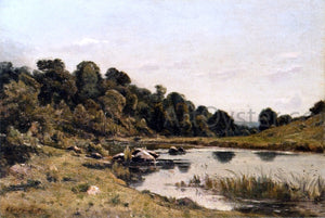  Henri Harpignies The Banks of the Aumance - Art Print