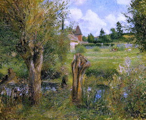  Camille Pissarro The Banks of the Epte at Eragny - Art Print