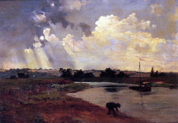  Charles Francois Daubigny The Banks of the River - Art Print