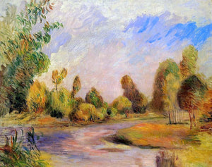  Pierre Auguste Renoir The Banks of the River - Art Print
