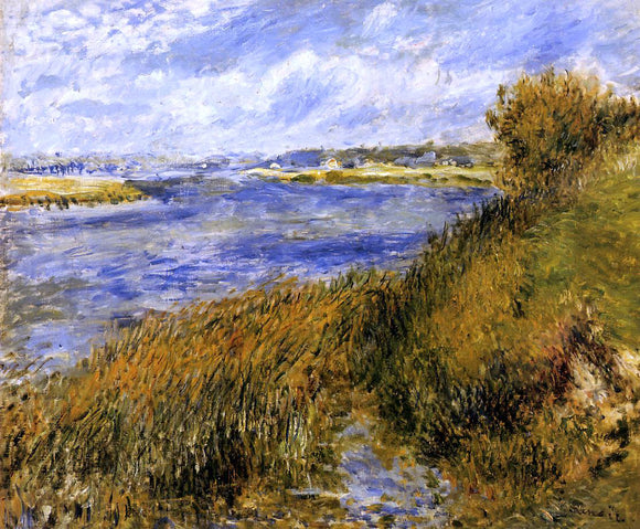  Pierre Auguste Renoir The Banks of the Seine at Champrosay - Art Print