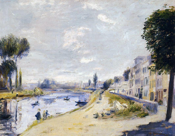  Pierre Auguste Renoir The Banks of the Seine, Bougival - Art Print