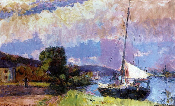  Albert Lebourg The Banks of the Seine: Caumont in Summer - Art Print