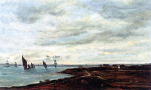 Charles Francois Daubigny The Banks of the Thames at Eames - Art Print