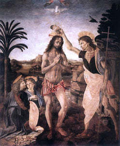  Andrea del Verrocchio The Baptism of Christ - Art Print