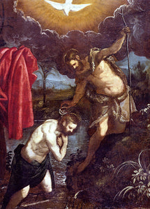  Domenico Tintoretto The Baptism Of Christ - Art Print