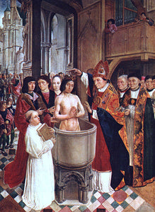  Master Saint Gilles The Baptism of Clovis - Art Print