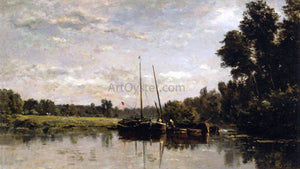  Charles Francois Daubigny The Barges - Art Print