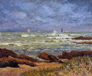  Maxime Maufra The Barges Lighthouse - Art Print