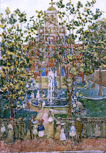 Maurice Prendergast The Bartol Church (also known as The Fountain) - Art Print