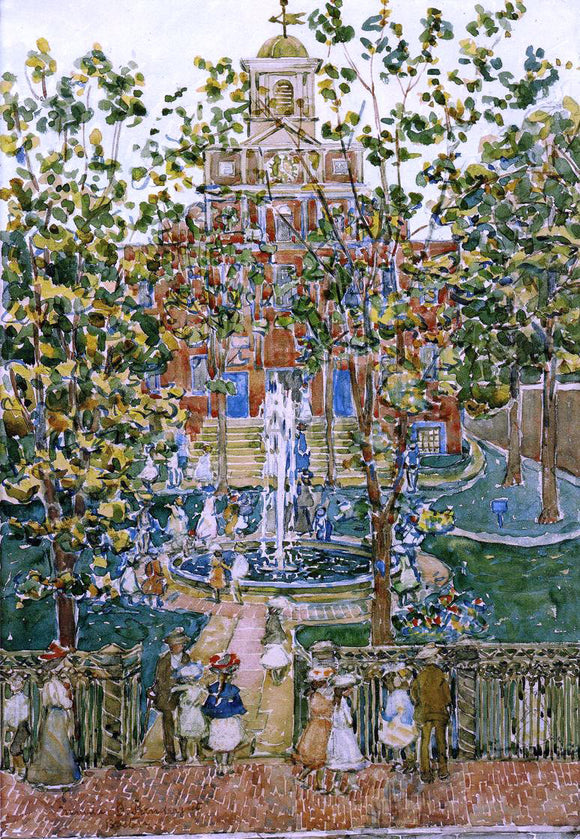  Maurice Prendergast The Bartol Church (also known as The Fountain) - Art Print