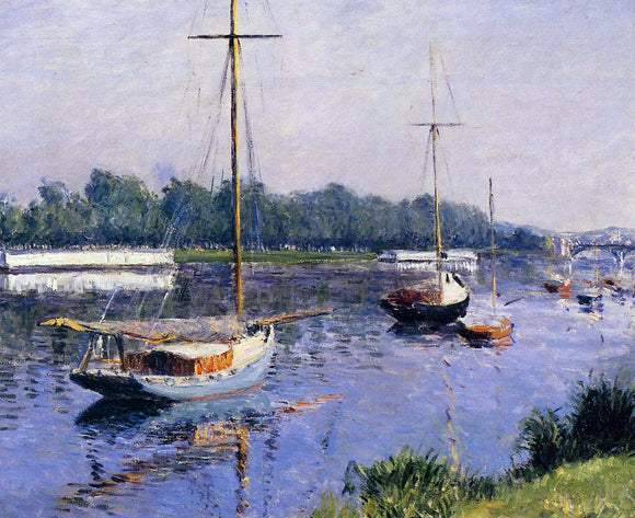 Gustave Caillebotte The Basin at Argenteuil - Art Print