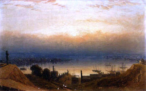  Sanford Robinson Gifford The Basin of the Patapsco from Federal Hill, Baltimore - Art Print