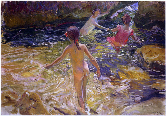  Joaquin Sorolla Y Bastida The Bath, Javea - Art Print