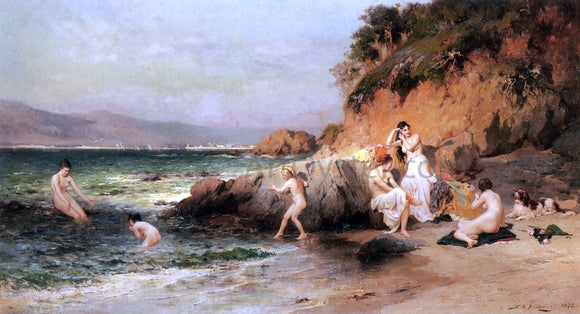  Frederick Arthur Bridgeman The Bathing Beauties - Art Print