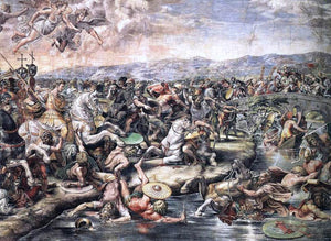  Raphael The Battle at Pons Milvius (detail) (Stanza di Constantino) - Art Print