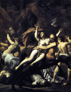  Karel Dujardin The Battle of Centaurs and Lapiths at Hippodamia's Wedding - Art Print